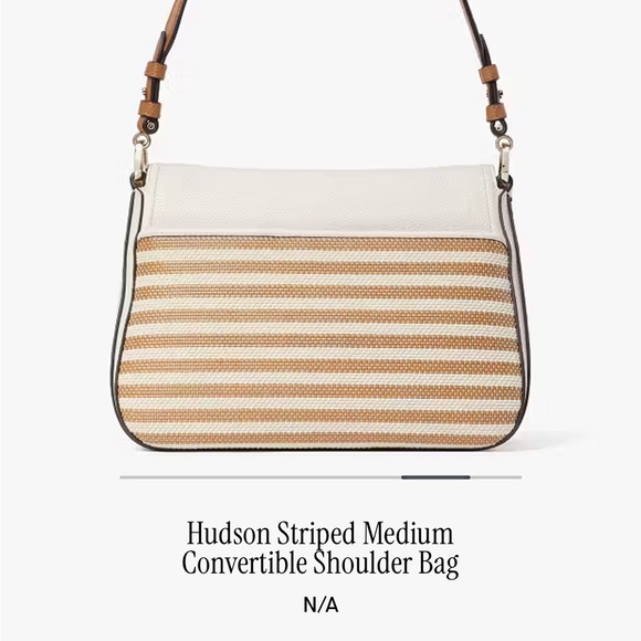 Kate Spade Hudson Striped Medium Convertible Shoulder Bag NWT - Picture 6 of 12